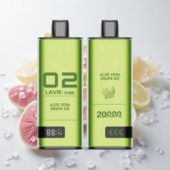 Aloe Vera-mustläädine jää Lavie Cube 20000 Puffs Ühekordne Vape