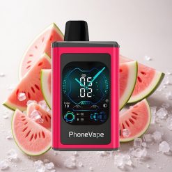 Arbuusi-Jää JNR PhoneVape 30000 sügamatutega Ühekordne Vape Täiskuva Ekraaniga