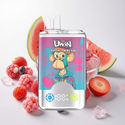 Arbuusi-Jää-Marjade Kombinatsioon UWIN Crystal Twins 40000 Puffs Laaditav 850mAh Patarei 32ml Mahutavusega