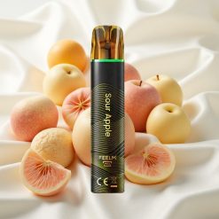 Hapu Õun JNR Black&Golden 600+200 Puffs Ühekordne Vape 800 Puffs