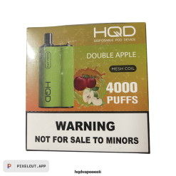 HQD BOX 4000 pahvi V68JF103 kahekordne õun - HQD Vape Price