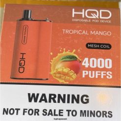 HQD BOX 4000 pahvi V68JF79 troopiline mango - HQD Vape Disposable