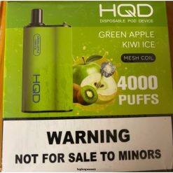HQD BOX 4000 pahvi V68JF82 rohelise õuna kiivi jää - HQD Vape For Sale