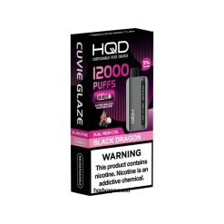 HQD CUVIE GLAZE ühekordne vape 12000 V68JF132 must draakon - HQD Vape For Sale