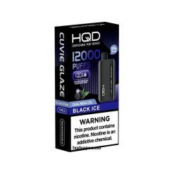 HQD CUVIE GLAZE ühekordne vape 12000 V68JF134 must jää - HQD Vape Best Flavor