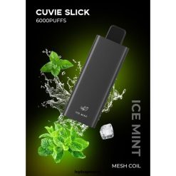 HQD CUVIE SLICK 6000 pahvi V68JF27 libe jää piparmünt - HQD Vape Flavors