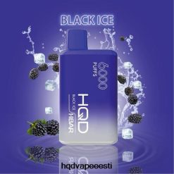 HQD HBAR 6000 pahvi V68JF44 must jää - HQD Vape Best Flavor