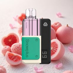 Kirsikohane (Fizzy Cherry) Snowplus Swift 15000 Puffs Pod Kit (43x81x25mm, 1000 mAh aku)