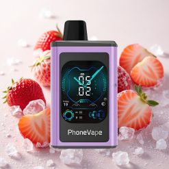 Maasika-Jää JNR PhoneVape 30000 sõmu Lahtivõetav Vape Täiskuva Ekraan
