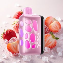 Maasikajää VOZOL RAVE 40000 Ühekordne Vape 80% Laadimine 20 Minutiga