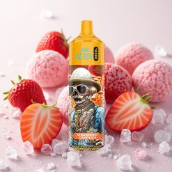 Maasikakommid-jäätis JNR Alien 10000 Puffs Ühekordne Vape 850mAh aku