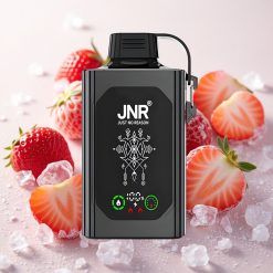 Maasikas-Jää JNR Shisha Hookah Box 20500 Puffs Ühekordne Aurutusmasin Kahekordse Võrguga Südamik, Tüüp-C Kiirlaadimine, 25ml Vedelikumaht