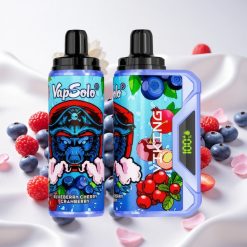 Mustika-Punane VapSolo VIKING 12000 Puffs Ühekordne Vape 22ml