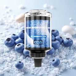 Mustikas-Jäätis JNR Mega Shisha Hookah 100K Töölauale Sobiv Hingamisvalgusega