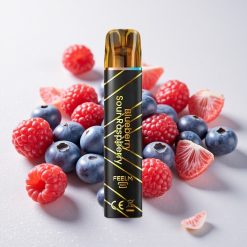 Sinine Vaarikas-Hapukapsas JNR Black&Golden 600+200 Puffs Ühekordne Vape 800 Puffs