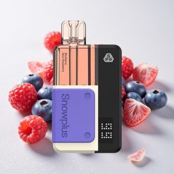 Sinisekapse Mustika-Hapurabarberi Snowplus Swift 5000 Puffs Topeltvõrkküttega e-podikomplekt